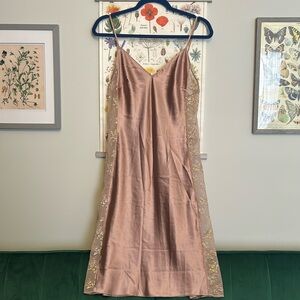 Victoria’s Secret satin slip with lace detail